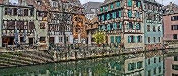 Photo de maisons traditionnelles alsaciennes à la Petite France à Strasbourg